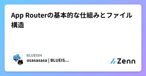 App Routerの基本的な仕組みとファイル構造